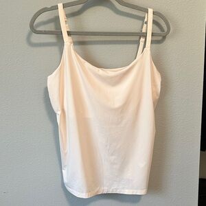Women's Light Pink Tank Cami Top with built in bra - size Medium NWOT